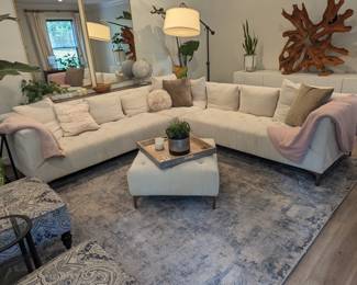 Sectional Sofa and Ottoman
