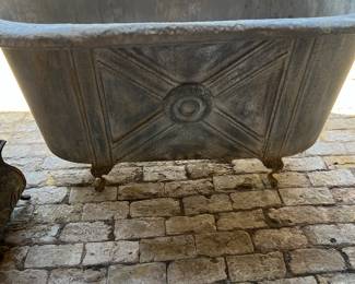 Antique French zinc trough
