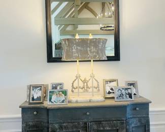 Pair of mirrors and consoles