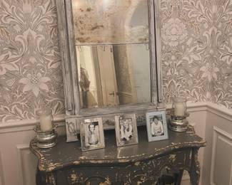 Chippy side board & mirrors