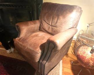 Pair of Leather Reclining Chairs