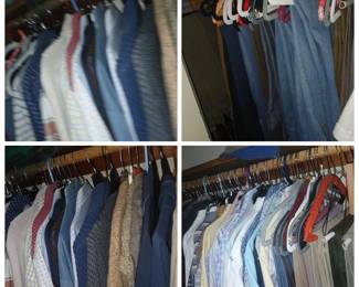 Lots of men’s clothes 