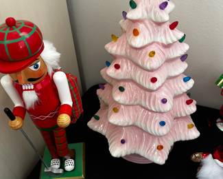 Pink ceramic Christmas Tree