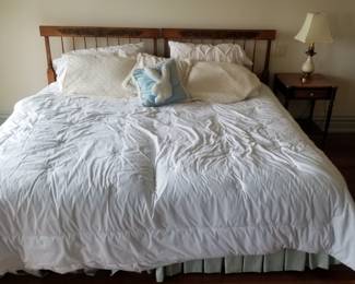 Twin beds put together to form a king bed