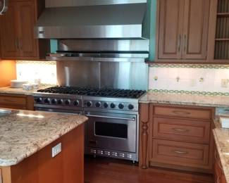 30" Viking ranges with hood. Wood-Mode kitchen cabinetry