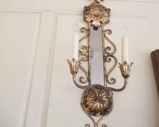 Mirrored wall sconce - two available