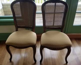 Cane back side chairs match arm chair