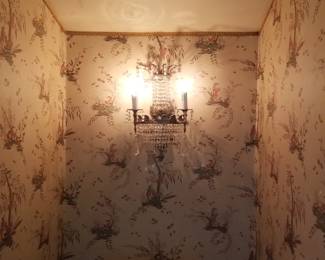 Crystal wall sconce