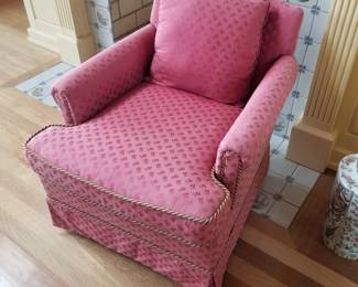 Cozy upholstered swivel chair
