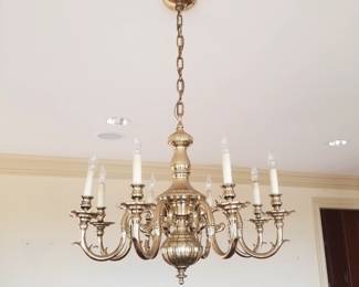 Brass chandelier