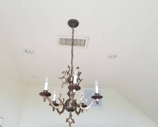 Brass chandelier
