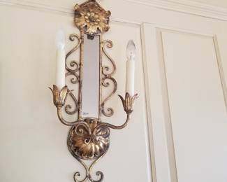 Mirrored wall sconce - two available