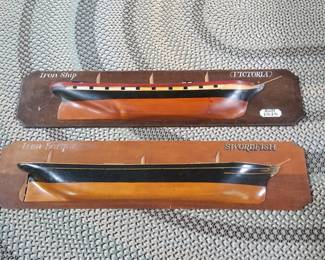 Large ship half models - one has been sold, one is still available