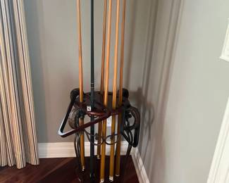 pool cues hold rack