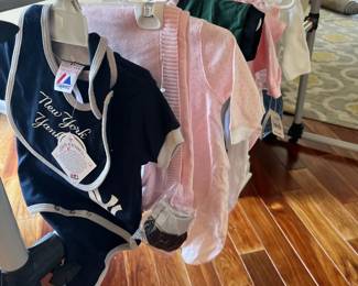 baby onesies yankees jets new york sports NWT