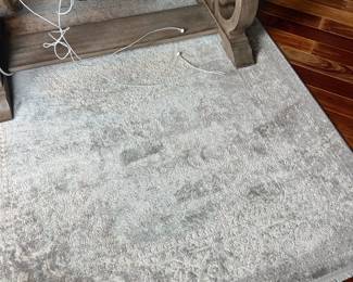 light gray rug