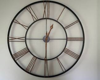 oversized analog wall clock round decor accent