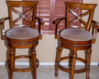 Swivel bar stools (x2)