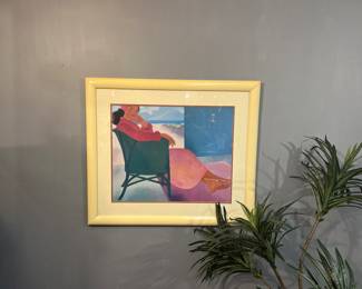 Found at Playing Hookey Antiques, Very Large Peggee Hooper Signed Print
