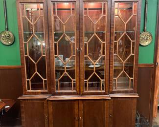 Found at Playing Hookey Antiques, Large China Cabinet 2 Piece Hutch
