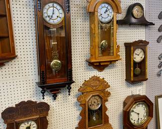 Front View of Vintage / Antique WALL CLOCKS...