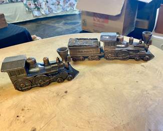 Vintage Hamilton Nat'l Bank, Chattanooga, TN, Metal Train Banks 