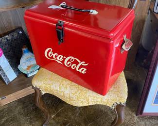 Small Metal Vintage Coca-Cola Cooler
