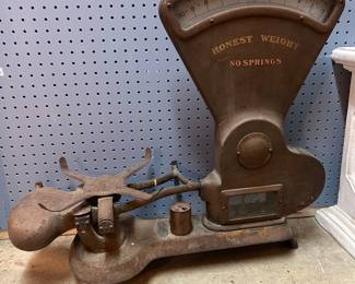 Found at Playing Hookey Antiques, Large and Heavy Honest Weight Scale 
