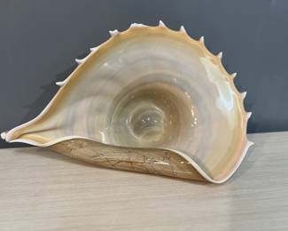 Found at Playing Hookey Antiques, Large Hand Blown Shell Art Very Large

