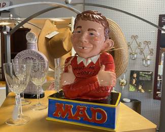 c.2000 MAD MAGAZINE Alfred E. Neuman "What the Worry" Cookie Jar (with orig box)