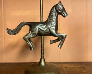 Found at Playing Hookey Antiques, Solid brass carousel horse
