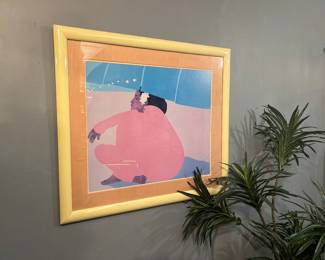 Found at Playing Hookey Antiques, Very Large Peggee Hooper Signed Print
