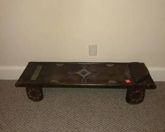 African wood bench