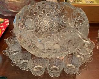 LE Smith Punchbowl - Glass Ladle - 18 Cups