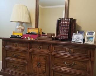 Classic "Stanley" matching triple dresser.