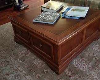 Great square coffee/storage table. 