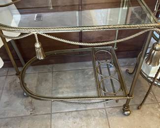 Glass top Bar cart
