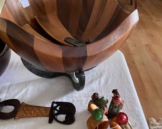 Wooden salad bowl