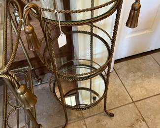 Three shelf glass stand