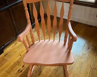 Painted solid wood rocking chair