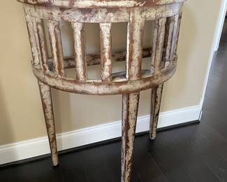 curved demi-lune table for entryway or hallway