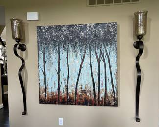 large canvas and wall scones