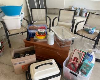 Slow cooker, party supplies, costumes, and Ball Jars