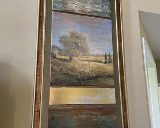 Tall Tuscan paneled artwork - pair available