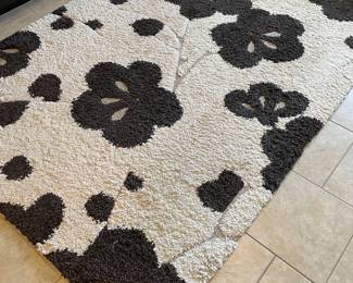 Ivory and Brown area carpet