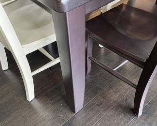 Another view of the kitchen dining table and side chairs