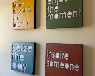 Inspiration metal plaques