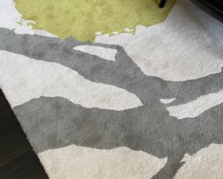 100% wool area rug with bound backing (approx 8' x 10')