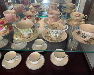 English tea cups and saucers