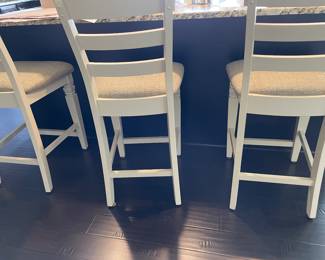 Counter-height stools with upholstered seats - 3 available